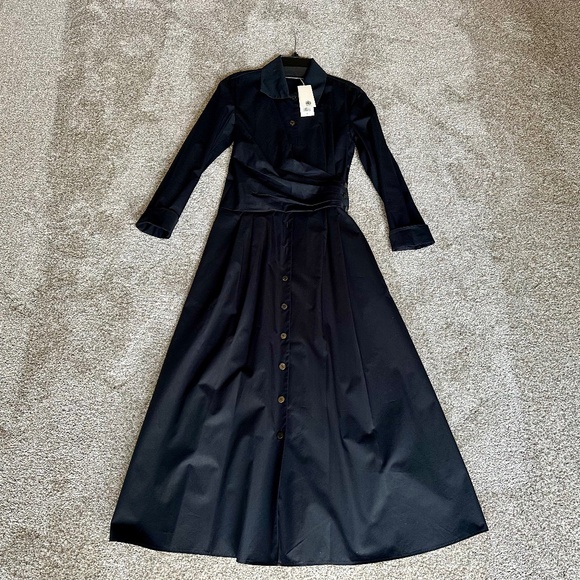 NWT Tory Burch Poplin Wrap Dress - Black - Size 4 - $798 - Picture 5 of 9